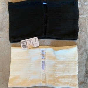 2 cut out bandeaus/crop tops